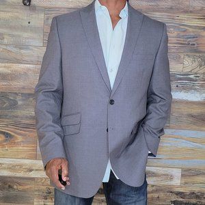 M&S Collection 100% Wool Gray Tailored Fit Double Vented Blazer Sport Jacket 42L